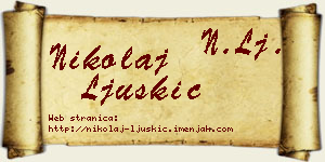 Nikolaj Ljuškić vizit kartica